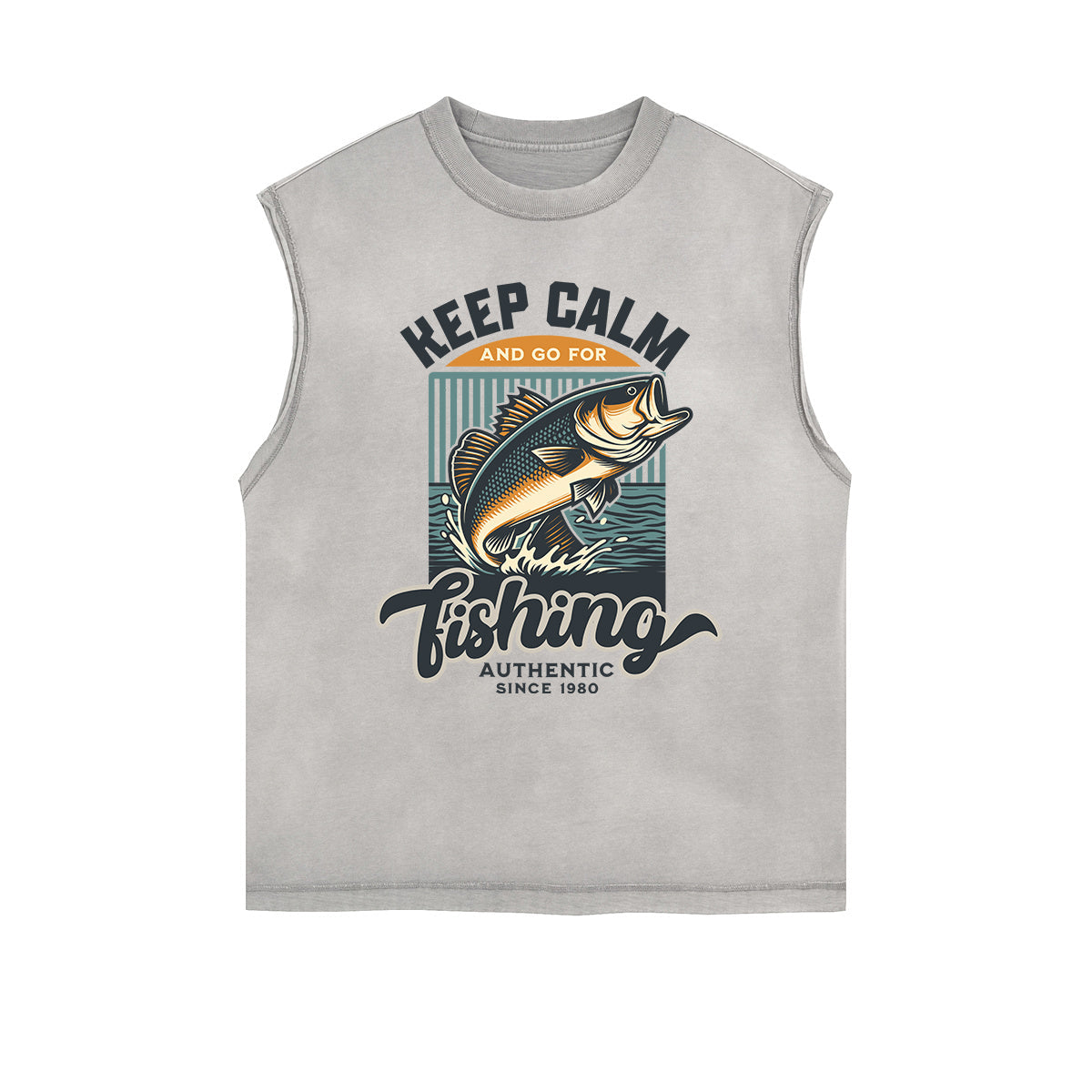 Frayed Edge Bold Typography Tank Top