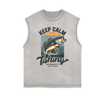 Frayed Edge Bold Typography Tank Top