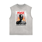 Frayed Edge Mystery Mask Graphic Tank Top