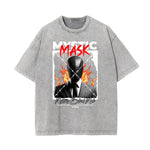 Washed Mystery Mask Graphic Cotton Tee
