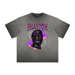 Heavy Faded Mystery Mask Graphic T Shirt