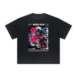 Vintage Frayed Mystery Mask Pattern Tee