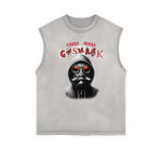 Frayed Edge Mystery Mask Graphic Tank Top