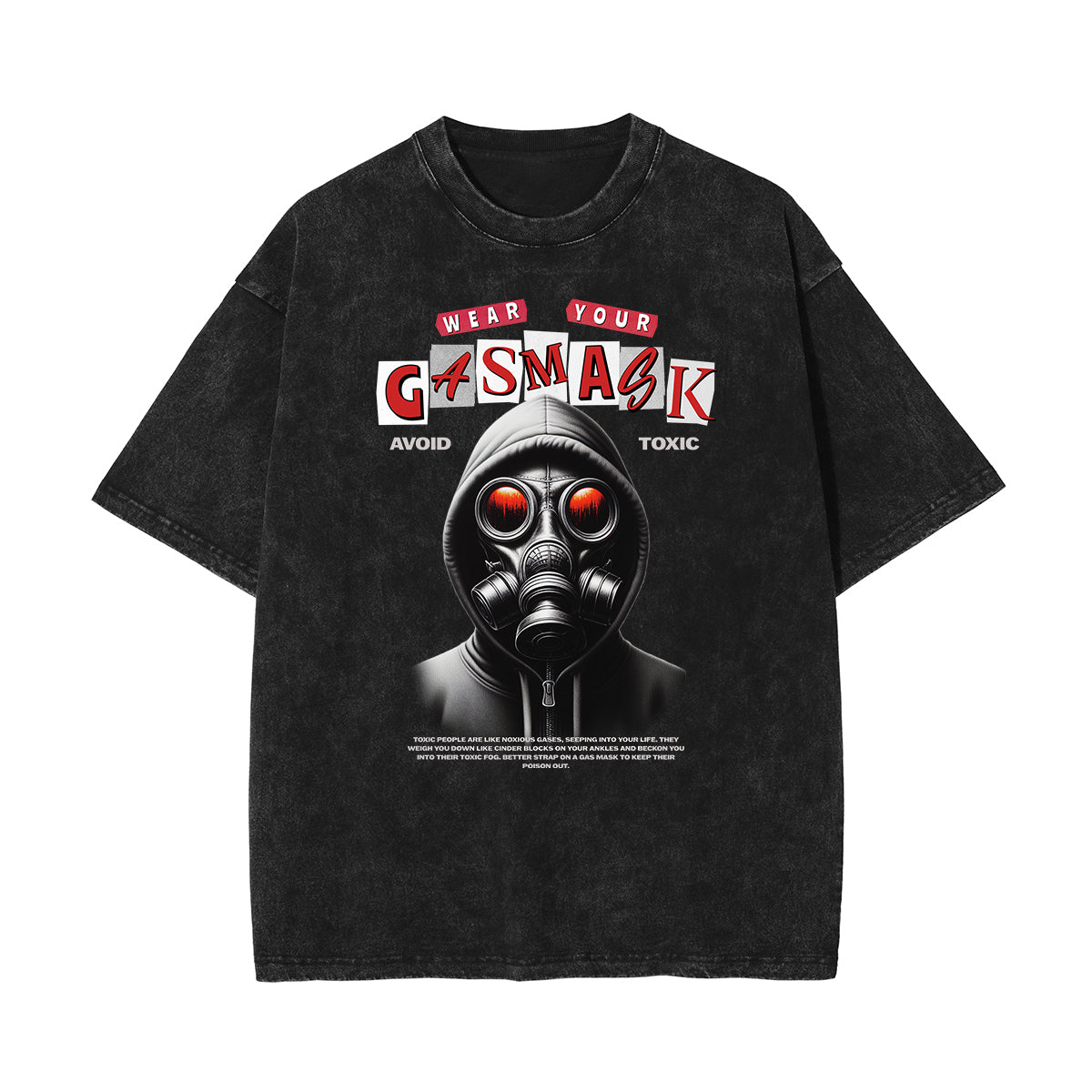 Stone Wash Mystery Mask Graphic T-Shirt