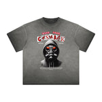 Heavy Faded Mystery Mask Graphic T Shirt