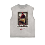 Frayed Edge Mystery Mask Graphic Tank Top