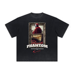 Vintage Frayed Mystery Mask Pattern Tee