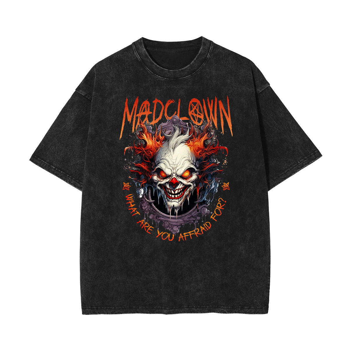 Stone Wash Mystery Mask Graphic T-Shirt