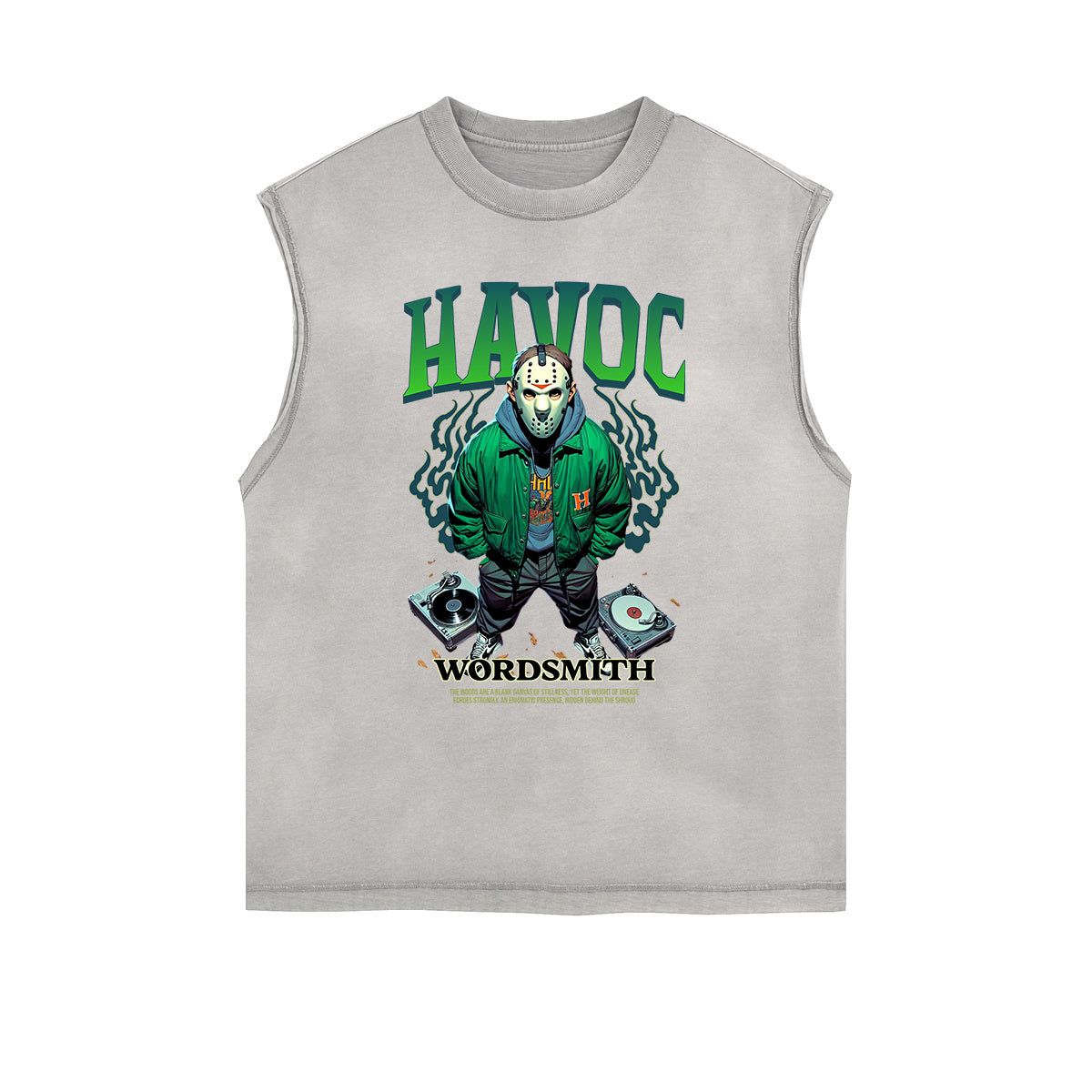 Frayed Edge Mystery Mask Graphic Tank Top