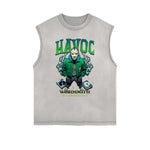 Frayed Edge Mystery Mask Graphic Tank Top