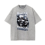 Washed Mystery Mask Graphic Cotton Tee