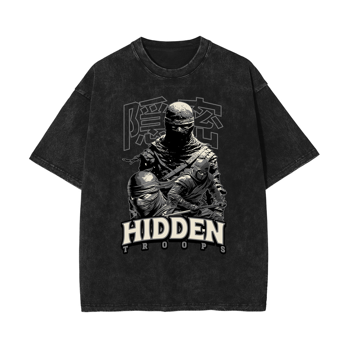 Stone Wash Mystery Mask Graphic T-Shirt