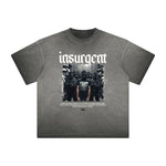 Heavy Faded Mystery Mask Graphic T Shirt