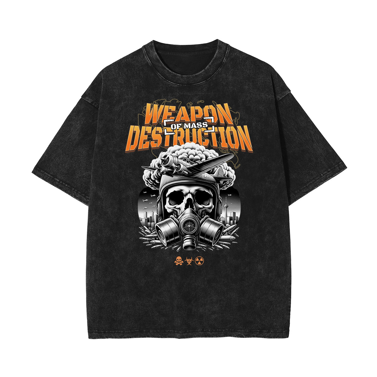 Stone Wash Mystery Mask Graphic T-Shirt