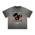 Heavy Faded Mystery Mask Graphic T Shirt