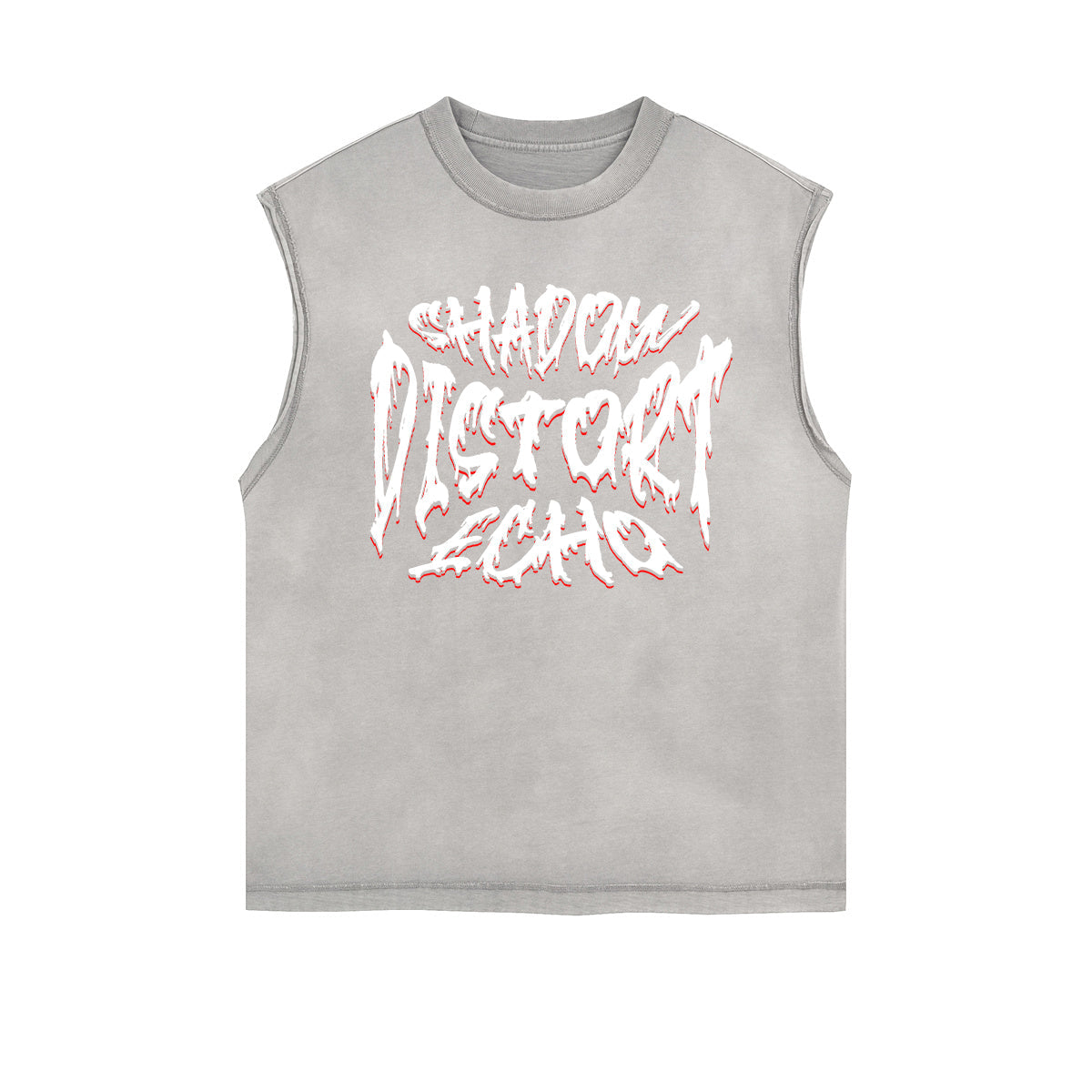 Dark Aesthetic Frayed-Edge Tank Top