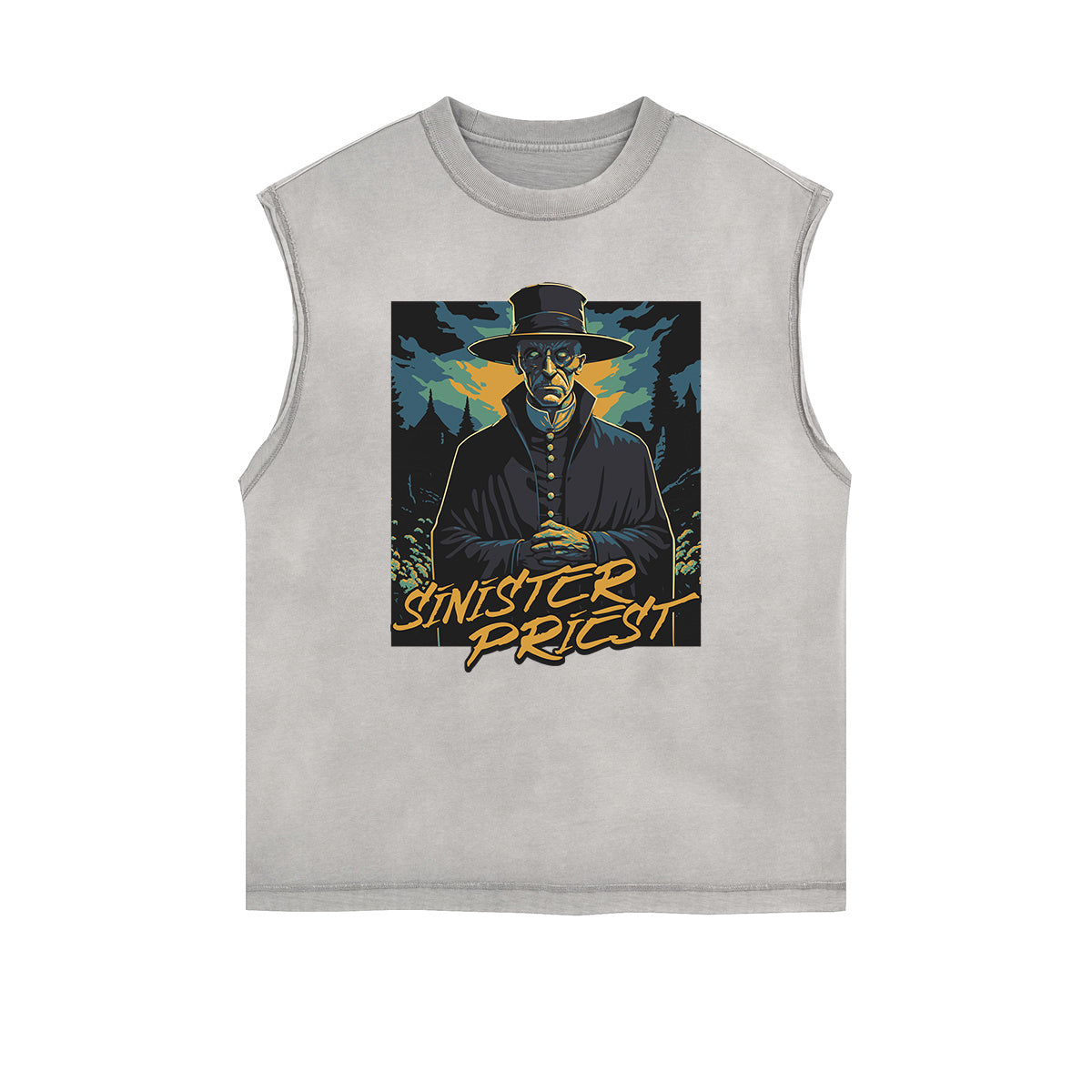 Dark Aesthetic Frayed-Edge Tank Top