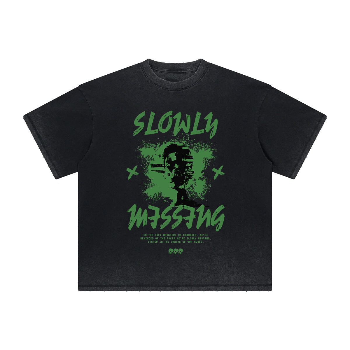 Vintage-Style Frayed Dark Aesthetic Tee