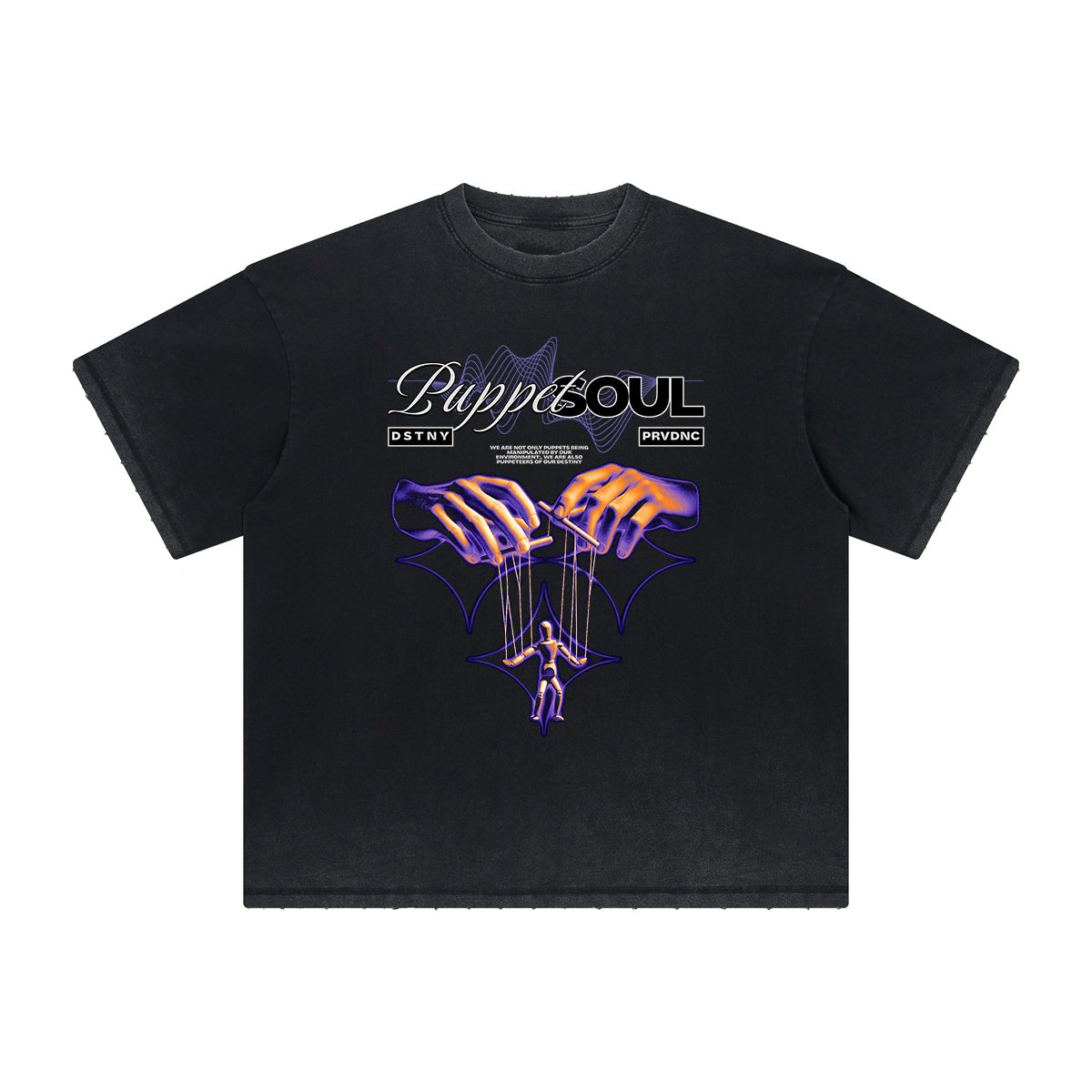 Vintage-Style Frayed Dark Aesthetic Tee