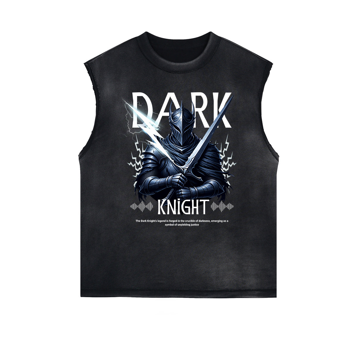 Sleeveless Distressed Dark Aesthetic Tee
