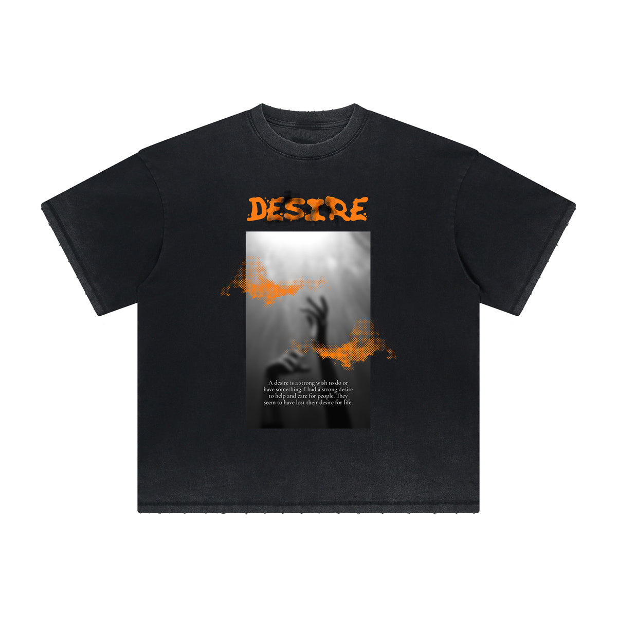 Vintage-Style Frayed Dark Aesthetic Tee