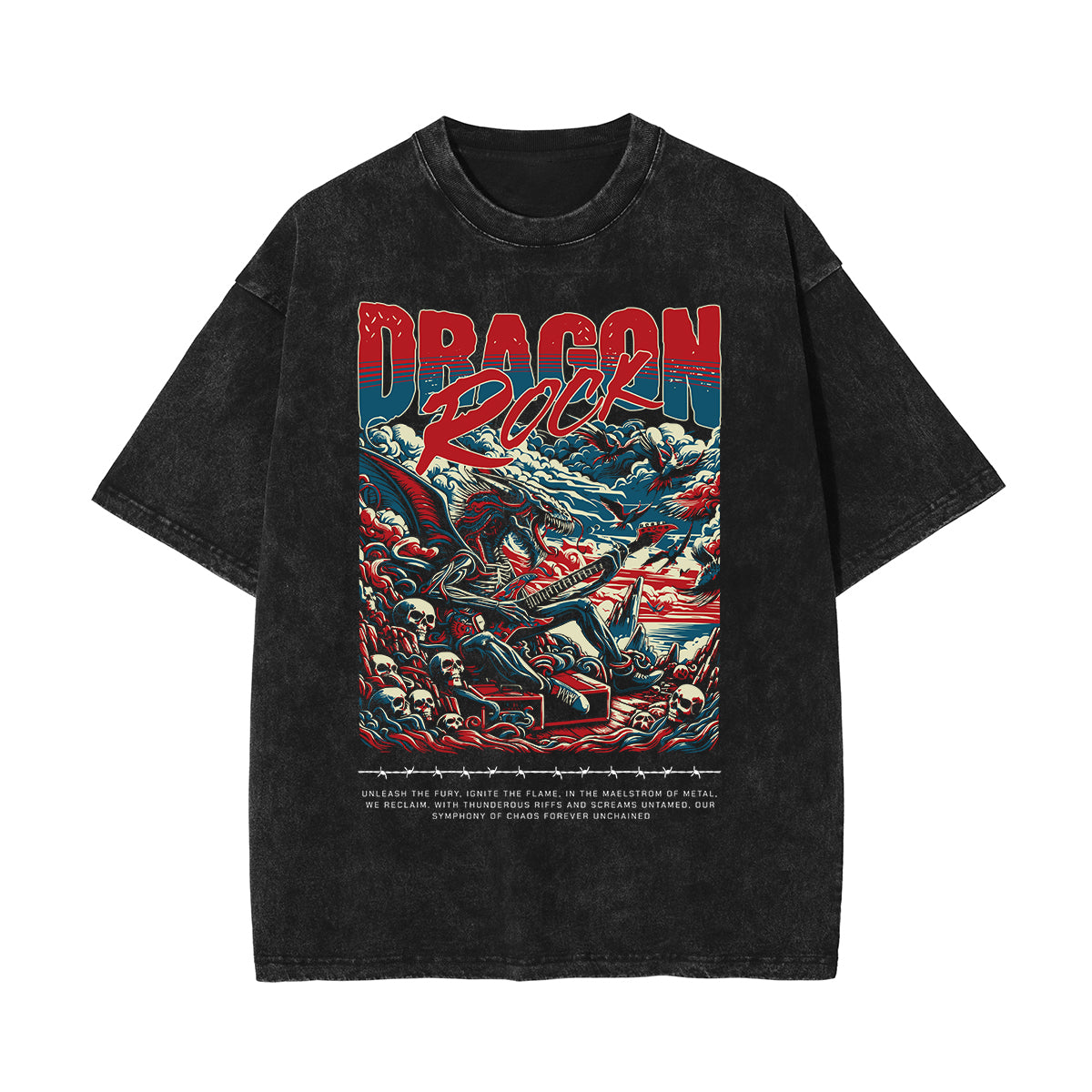 Stone-Washed Dark Aesthetic T-Shirt