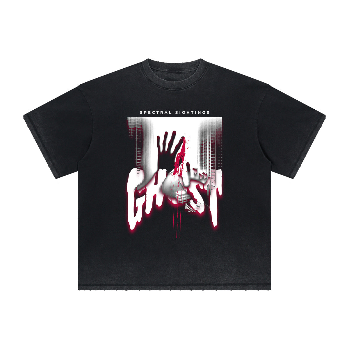 Vintage-Style Frayed Dark Aesthetic Tee