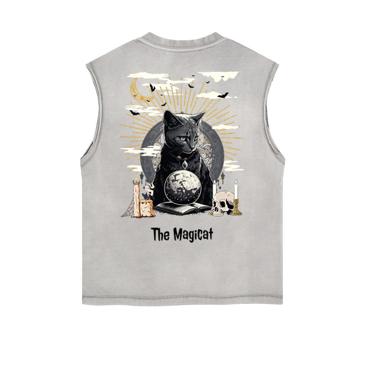Dark Aesthetic Frayed-Edge Tank Top