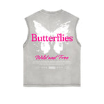 Dark Aesthetic Frayed-Edge Tank Top