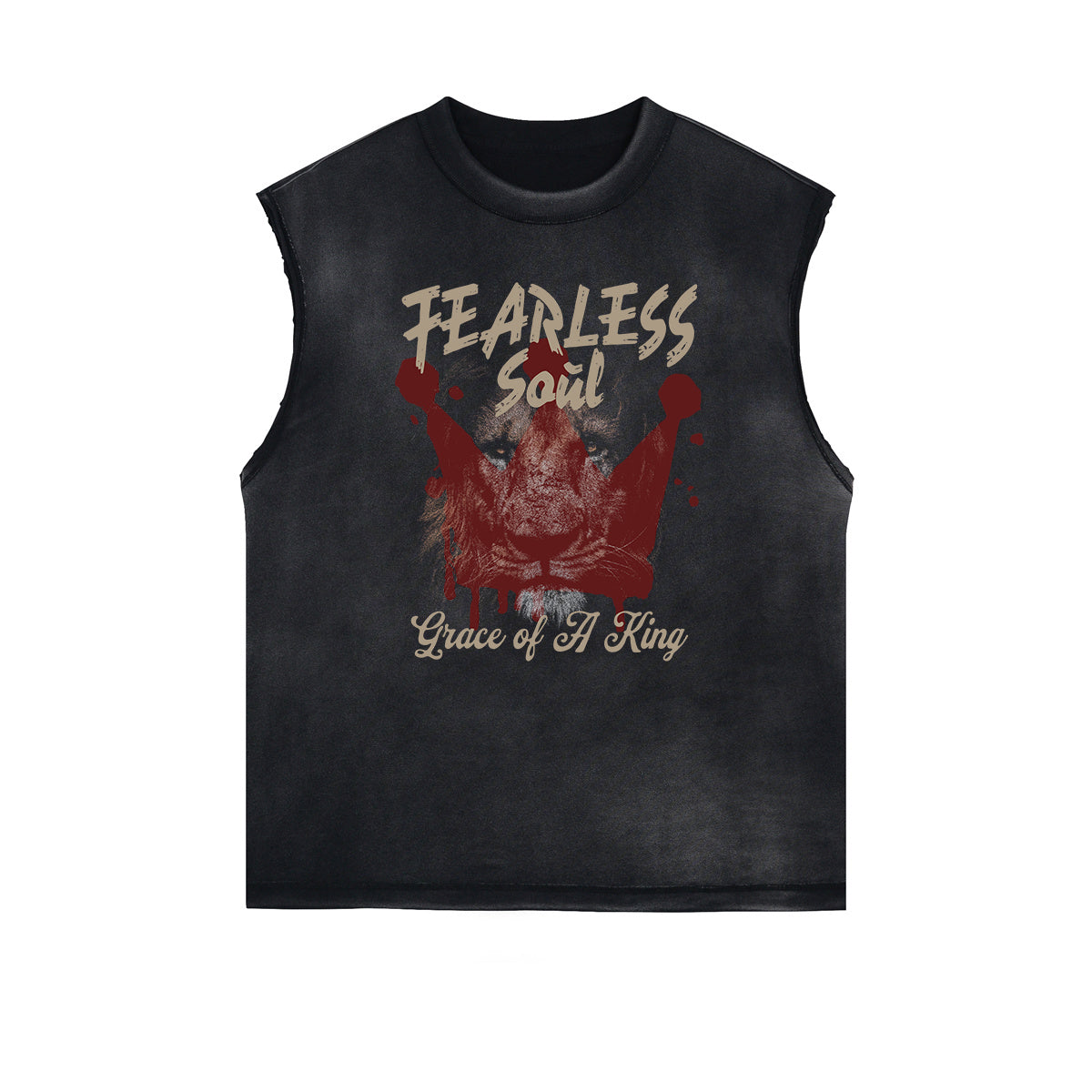 Sleeveless Distressed Dark Aesthetic Tee