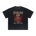 Vintage-Style Frayed Dark Aesthetic Tee