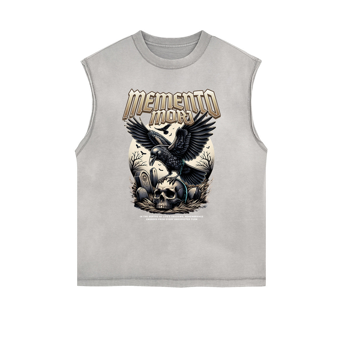 Dark Aesthetic Frayed-Edge Tank Top