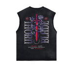 Sleeveless Distressed Dark Aesthetic Tee
