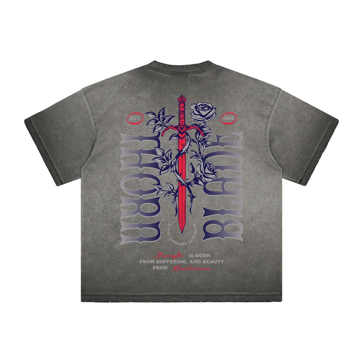 Faded Thick Dark Aesthetic Tee