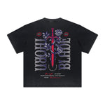 Vintage-Style Frayed Dark Aesthetic Tee