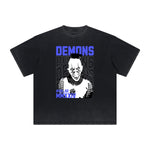 Vintage-Style Frayed Gothic Death Motif Tee