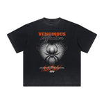 Vintage-Style Frayed Gothic Death Motif Tee