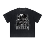 Vintage-Style Frayed Gothic Death Motif Tee