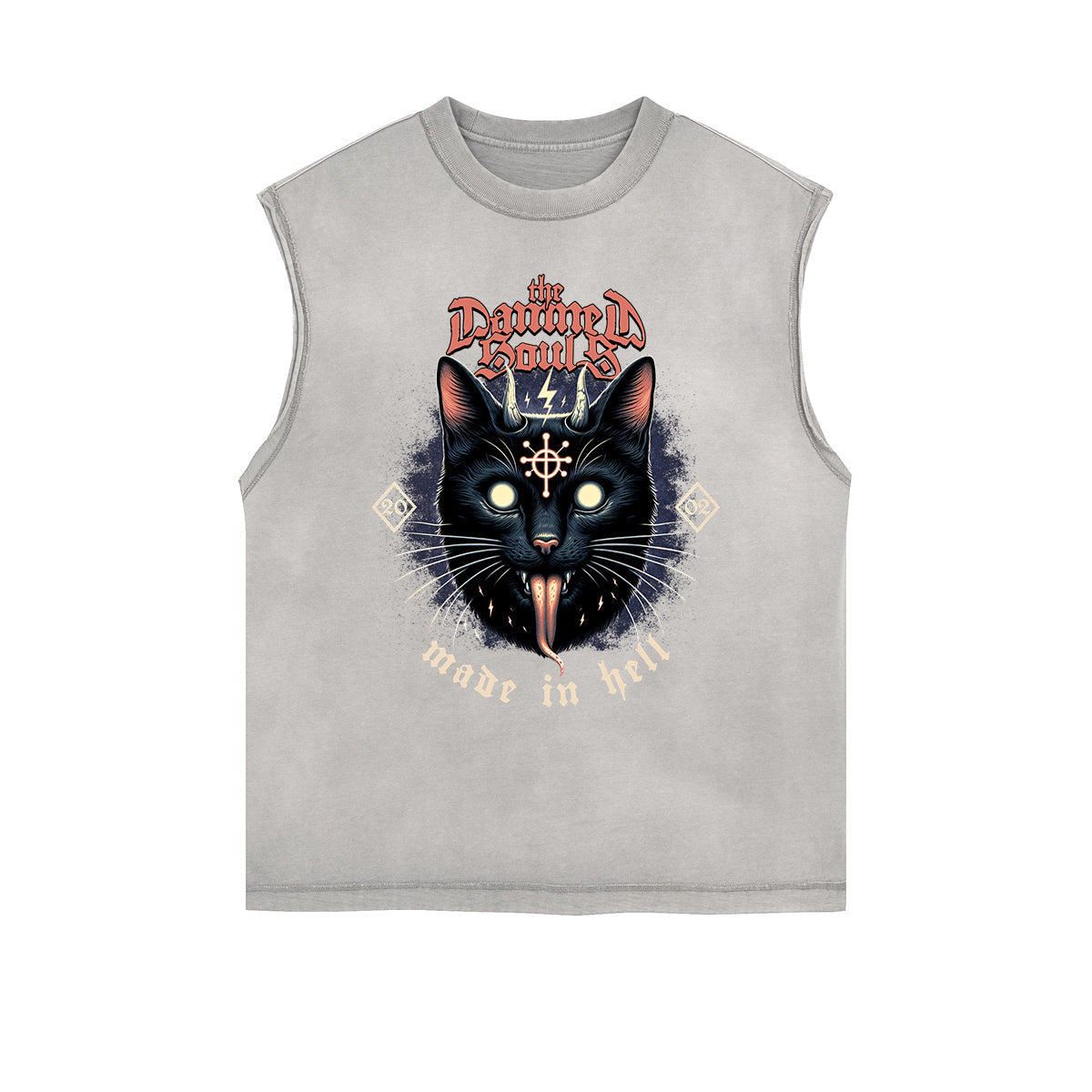 Frayed-Edge Gothic Death Motif Tank