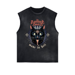 Distressed Gothic Death Motif Tank Top
