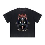 Vintage-Style Frayed Gothic Death Motif Tee