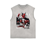 Frayed-Edge Gothic Death Motif Tank