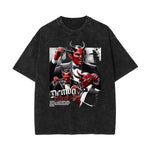 Washed Cotton Gothic Death Motif Tee