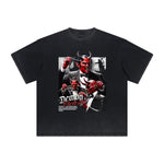 Vintage-Style Frayed Gothic Death Motif Tee