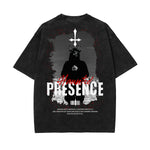 Washed Cotton Gothic Death Motif Tee