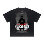 Vintage-Style Frayed Gothic Death Motif Tee