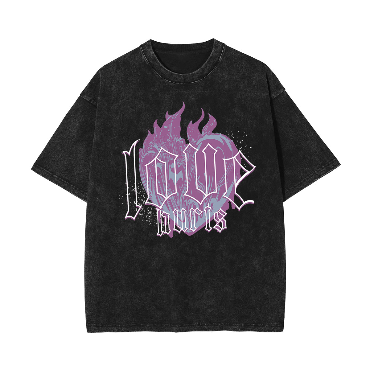 Washed Cotton Gothic Death Motif Tee
