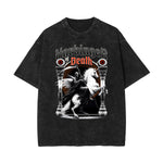 Washed Cotton Gothic Death Motif Tee