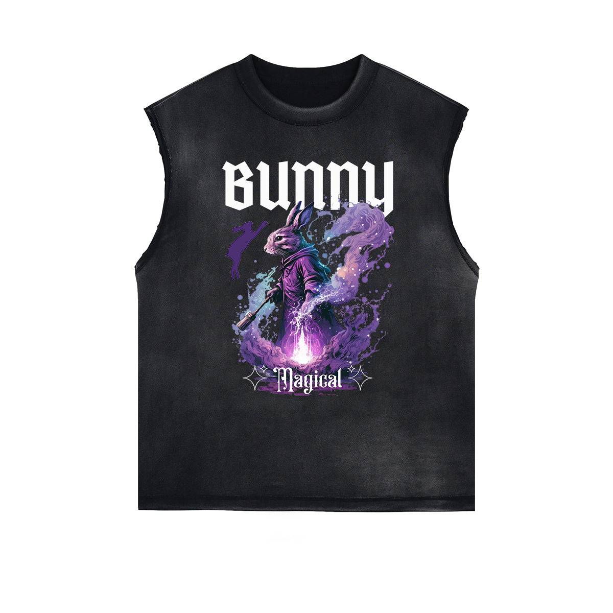 Distressed Gothic Death Motif Tank Top