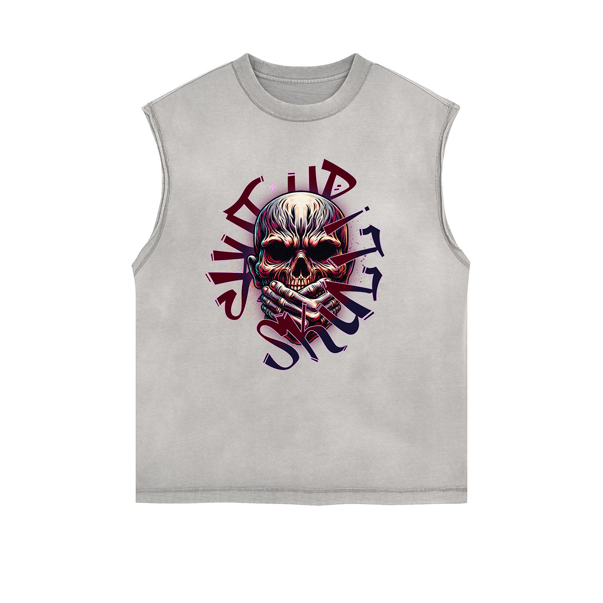 Frayed-Edge Gothic Death Motif Tank